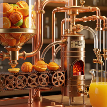 Un distributeur de jus d’orange… alimenté par des oranges jetées