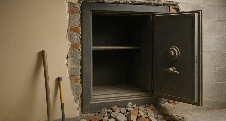 Il casse un mur pour rénover sa maison… et découvre un coffre‑fort géant caché depuis 50 ans