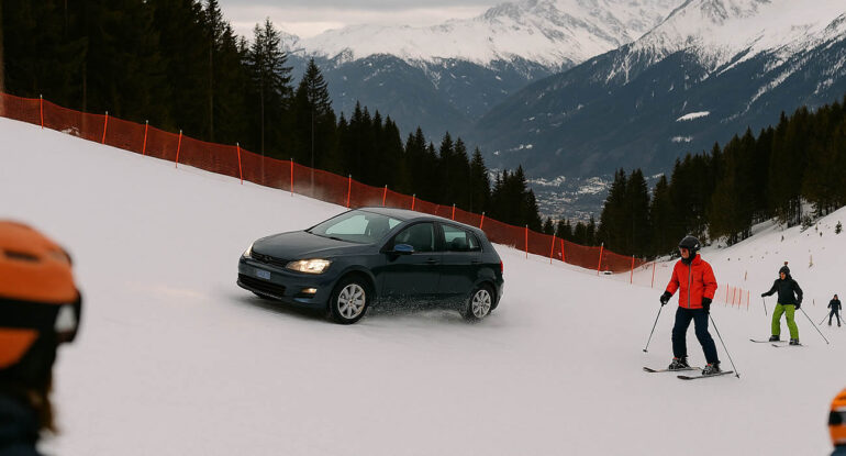Une voiture dévale une piste de ski aux Houches : stupeur, frayeur et enquête ouverte