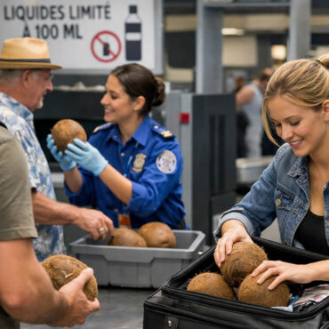 Des voyageurs embarquent des noix de coco pour contourner la règle des 100 ml