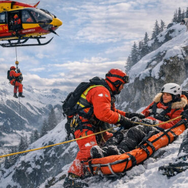 Une musher tombe dans un ravin et est hélitreuillée par les secours